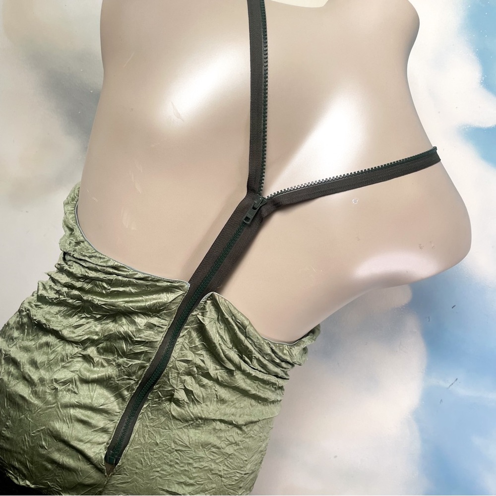 Handmade zipper strap dress
